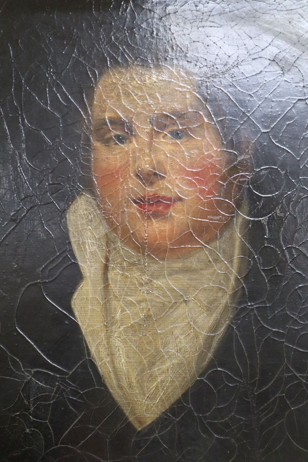 19th century English School, oil on canvas laid on board, Portrait of a gentleman, 44 x 37cm